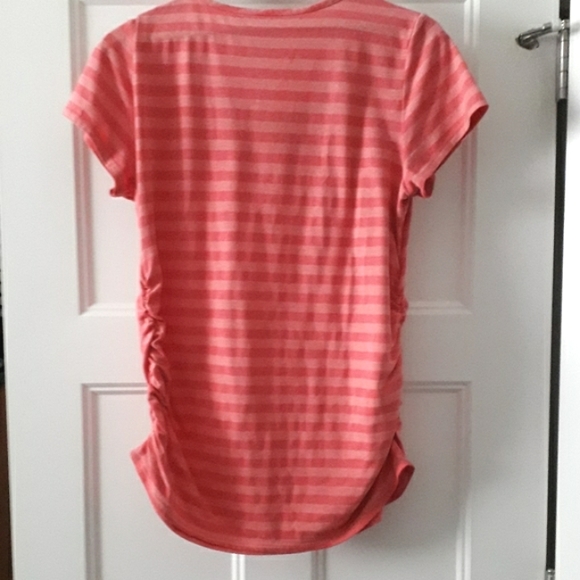 Motherhood Maternity Pink Striped T-Shirt - Picture 2 of 5